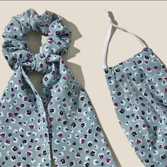 🎁Face Mask Scrunchie Hair Tie and Scarf Set - Picture 3 of 6